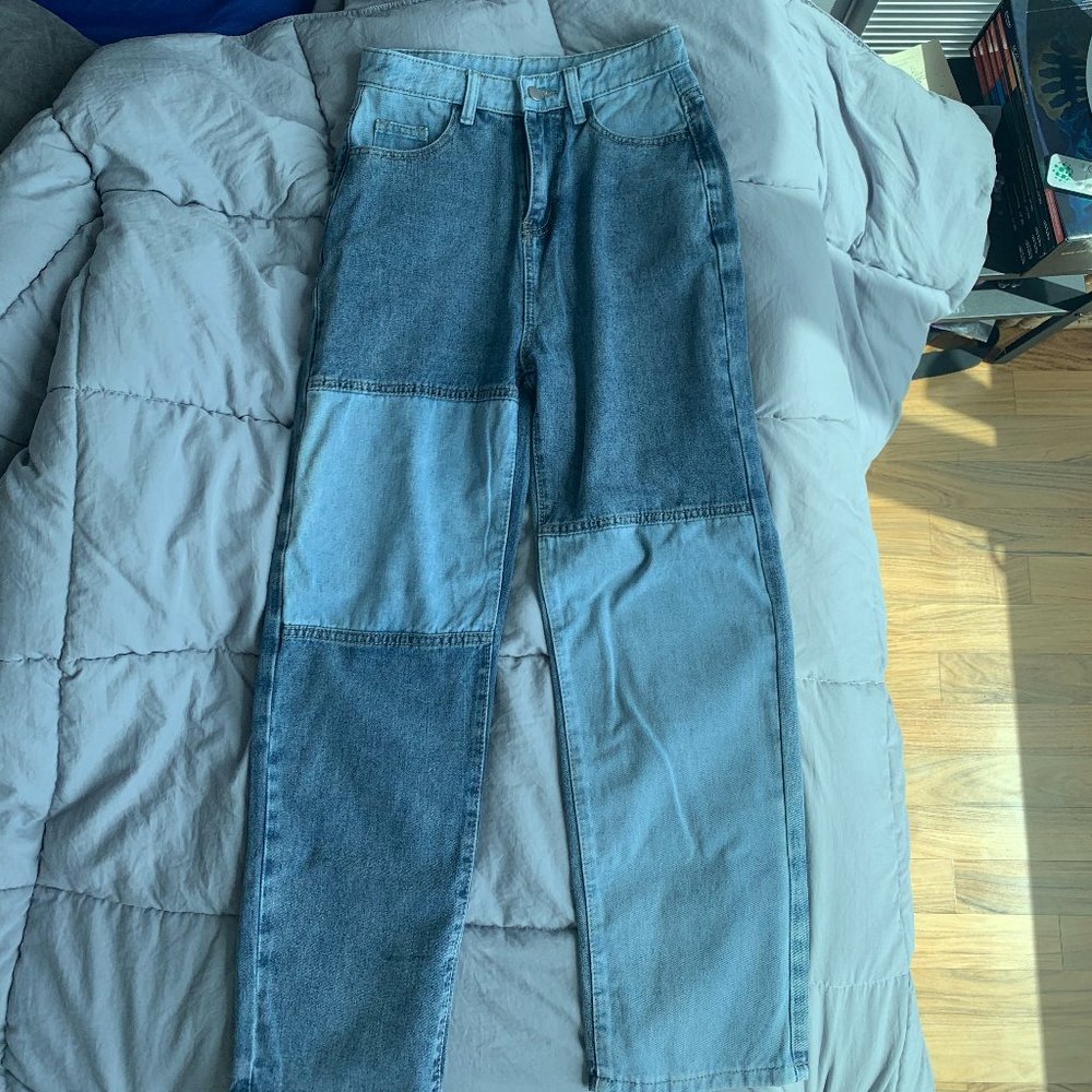 Blue patch work jeans - Picture 2 of 3